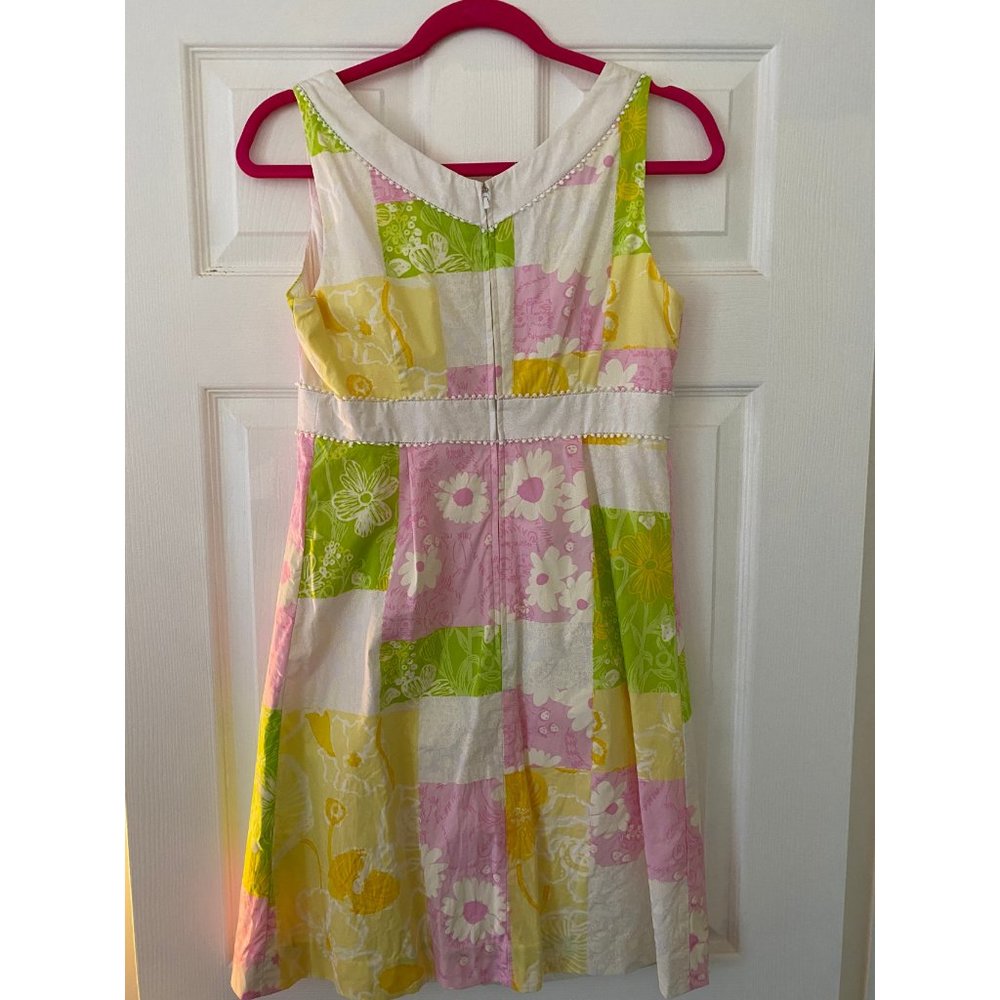 Lilly Pulitzer Patchwork Shift Dress Size 6 - image 2